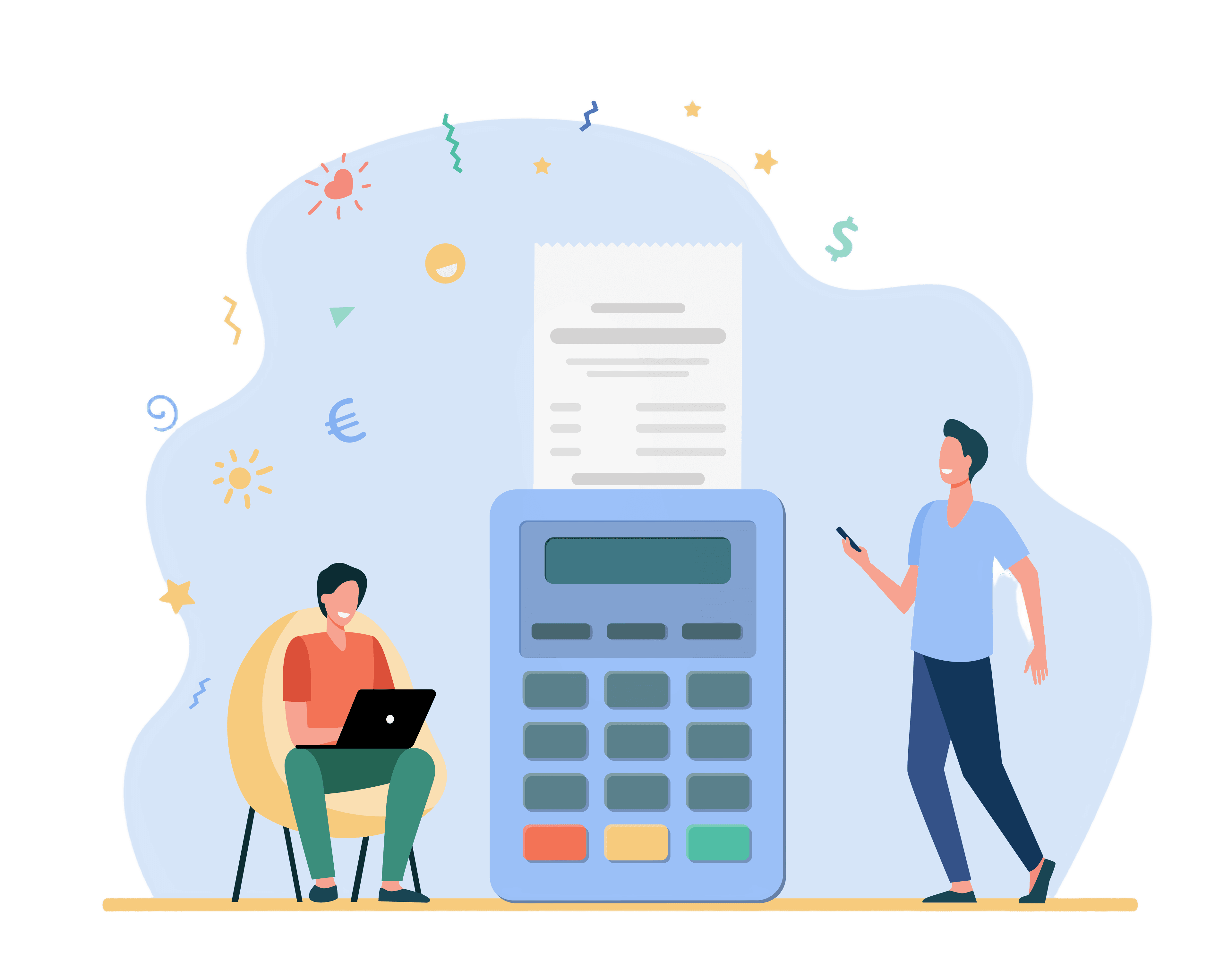 Financial Calculator Illustration